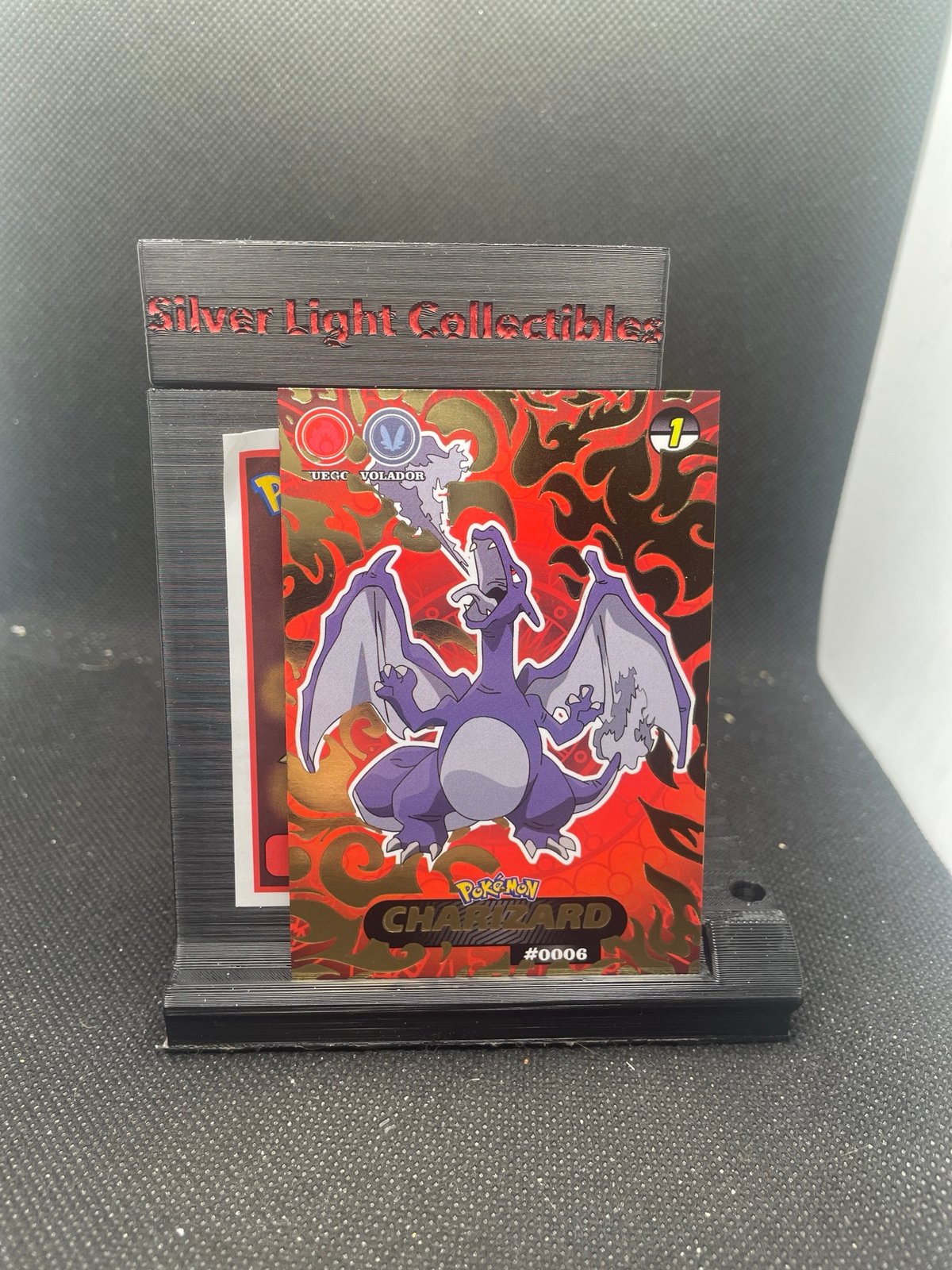 Shadow Charizard Stained Glass (GOLD) Foil Crystal Card Peru #1