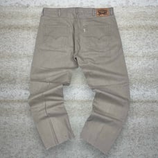 Levis 508 Khakis Jeans Regular Tapered Leg Fit White Tab Distressed Bottoms