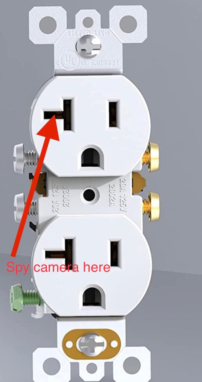Spy Hidden Camera AC Outlet 4K 1080P