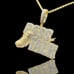 14K Bi-Color Gold Finish Boss Talk Pendant + Free Chain.