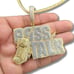 14K Bi-Color Gold Finish Boss Talk Pendant + Free Chain.