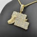 14K Bi-Color Gold Finish Boss Talk Pendant + Free Chain.