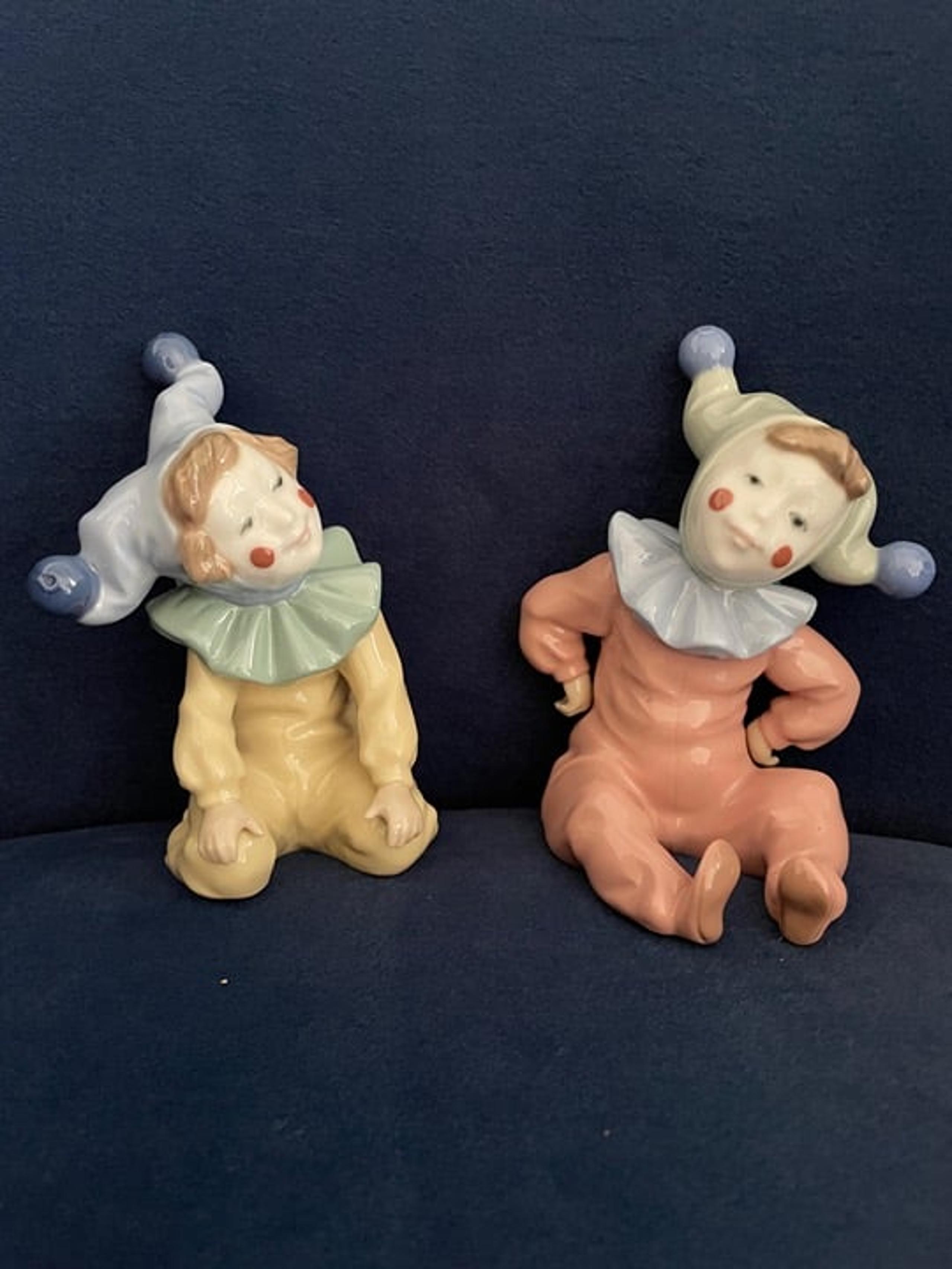 Two Vintage NAO Clown Figurines Sold as Lot