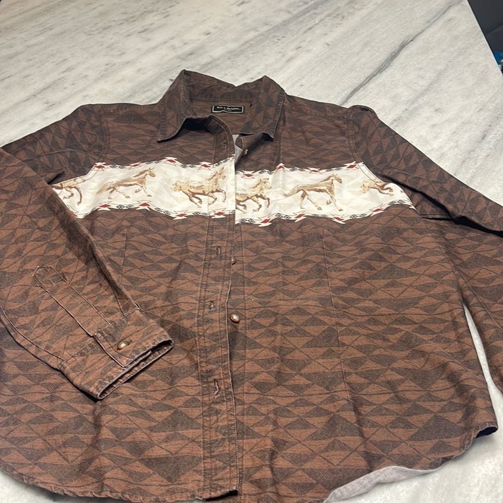 Bit & Bridle button down vintage top