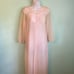 Vintage Sheer Pink Fantasy Nightwear Negligee Robe Size Medium
