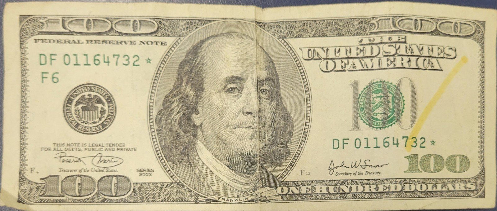 100 Dollar Star Note