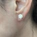 10kt real gold flower stud earring