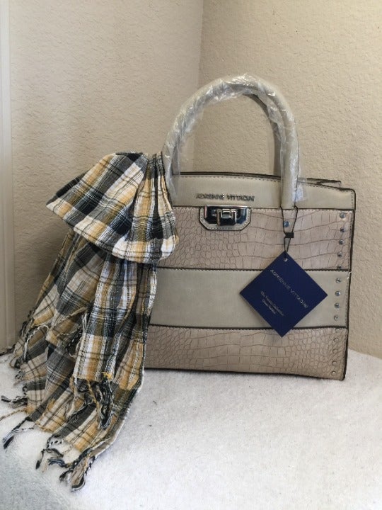 Adrienne Vittadini Croco Satchel