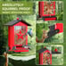 Squirrel Proof Bird Feeder for Outdoors Hanging, Metal Wild Bird Seed Feeder wit