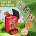 Squirrel Proof Bird Feeder for Outdoors Hanging, Metal Wild Bird Seed Feeder wit