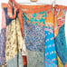 Womens Boho Hippie Artsy Beach Mixed Media Patchwork Tie Wrap Midi Skirt Size OS