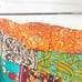 Womens Boho Hippie Artsy Beach Mixed Media Patchwork Tie Wrap Midi Skirt Size OS