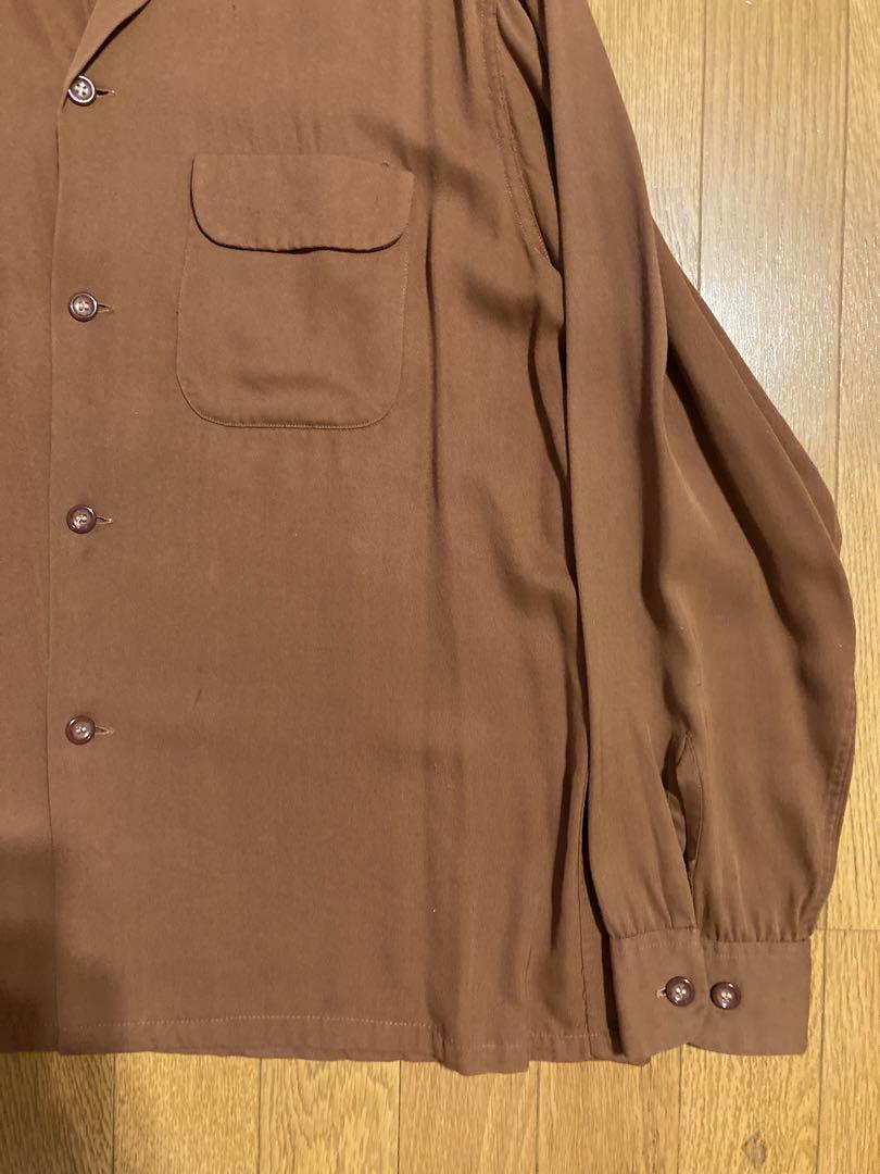 50s TOWNCRAFT rayon gabardine shirt