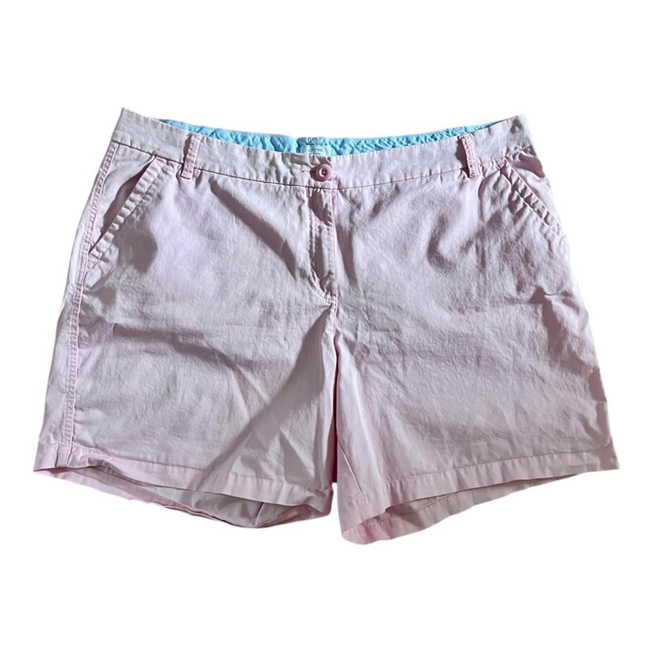 Crown & Ivy Womens Pink Caroline Shorts, 18W, Pockets/Zipper/Button Closure.