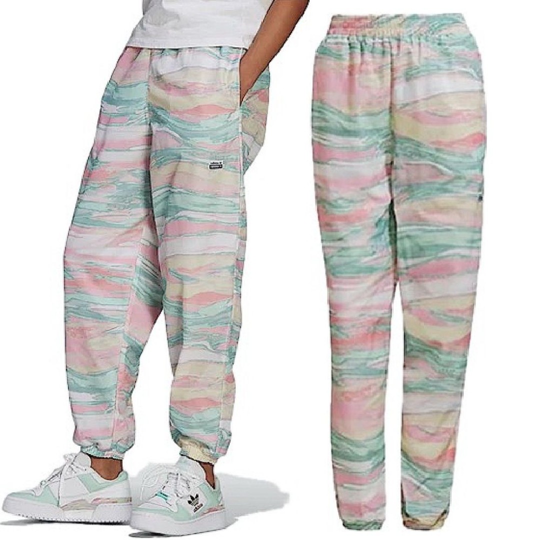 Adidas R.Y.V. Pastel Marble Print Running Street Jogger Track Pants Size Small