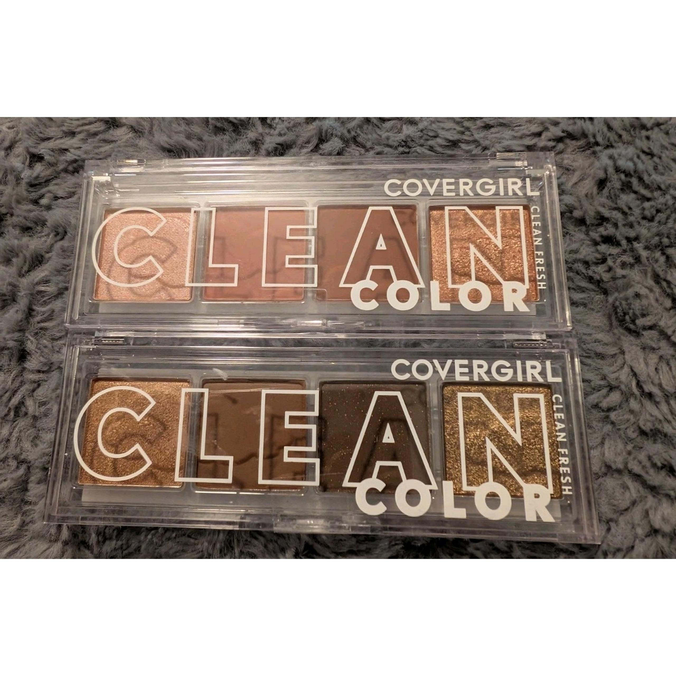 CoverGirl Clean Color Set 2 Eyeshadow Quad Dreamy Pink & Gold Toffee 0.14 Oz NEW