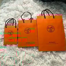Hermes bundle of three shopping bags