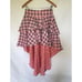 Plaid coral high low skirt