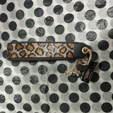 Victoria's Secret Leopard wristlet strap keychain
