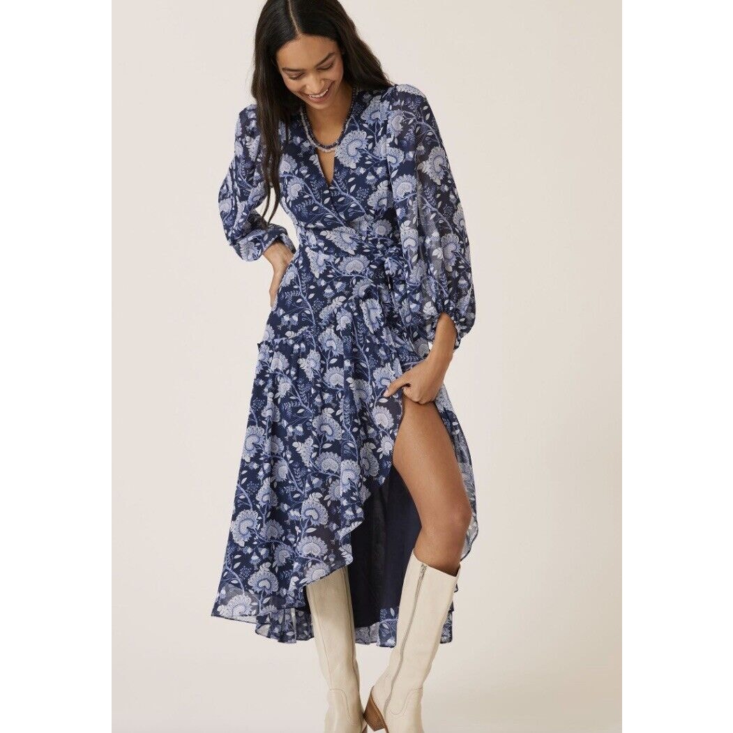 Anthropologie X Hutch Geo Wrap Maxi Dress Multicolor Size 2X NWT