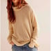 We The Free Free People Tommy Turtleneck Sweater Toasted Almond Womens Small