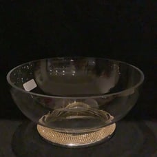 Gold Bling Rimmed Glass Bowl