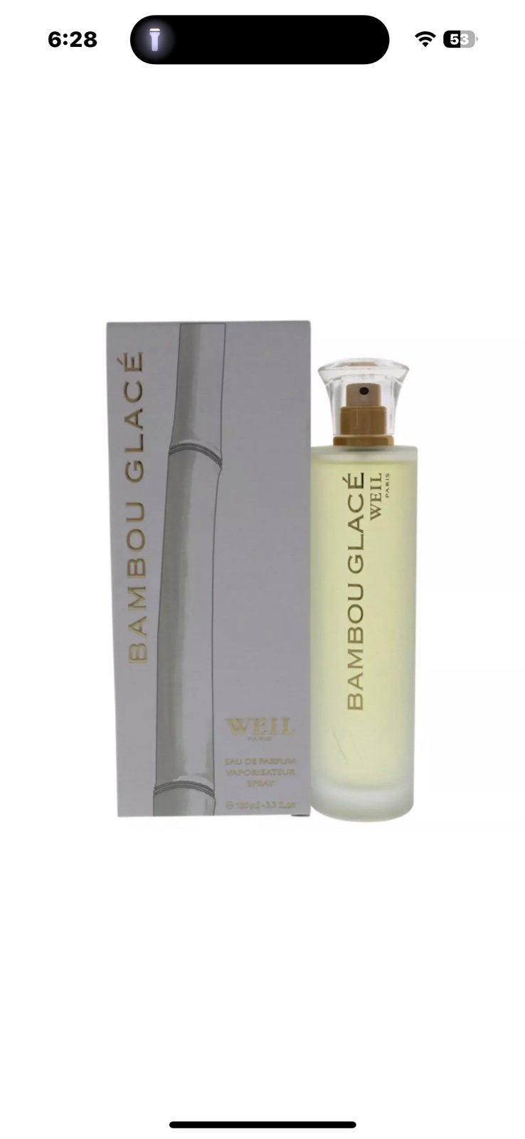 WEIL eau de Parfum vaporisateur “ BAMBOU GLACÉ - lovely white musk. PARIS