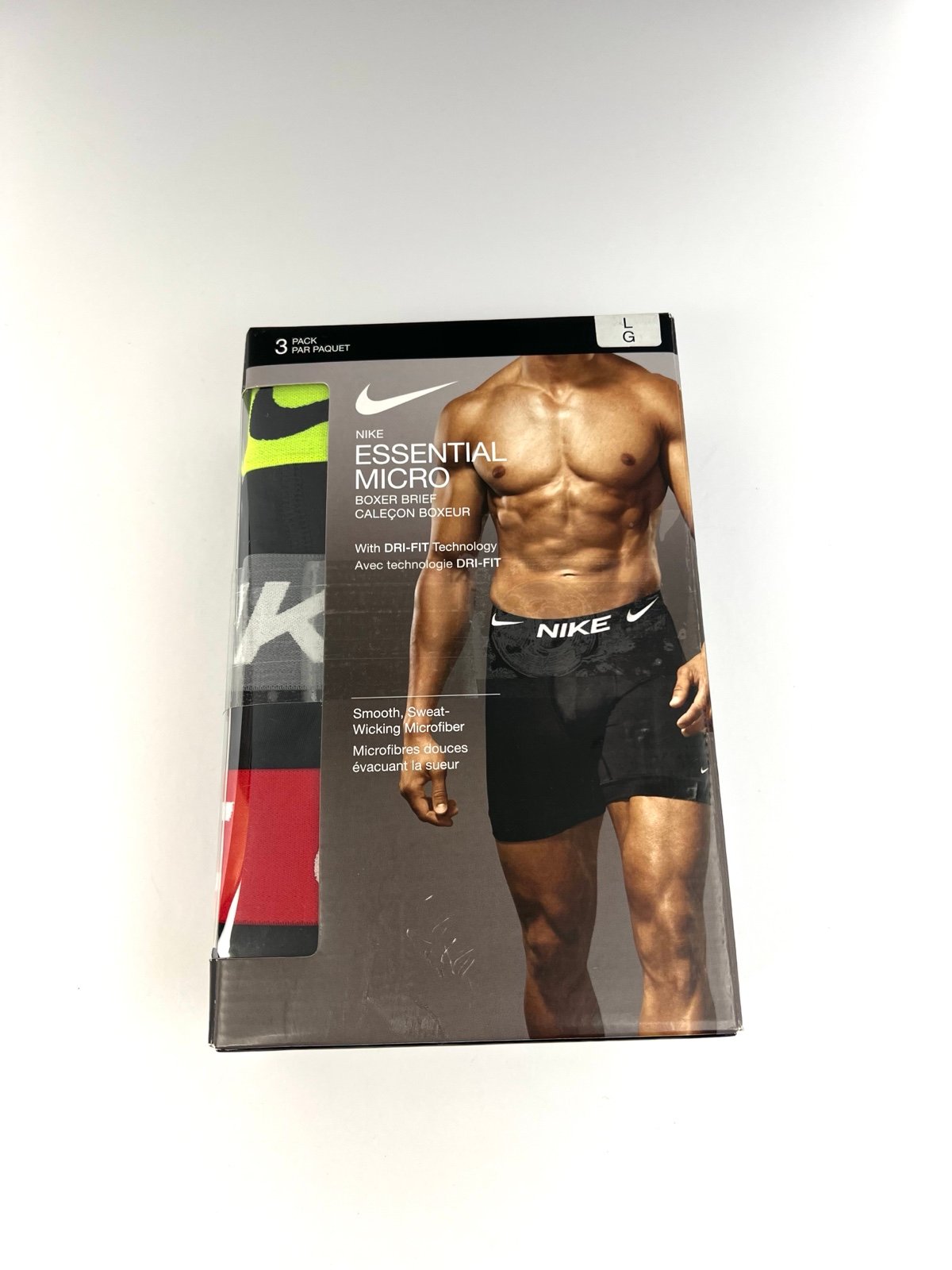 Nike Boxer Brief 3 Pack Dri-Fit Essential Micro Underwear Men’s Size L