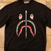 Bape Zip Shark Face Logo Black Crewneck Sweatshirt