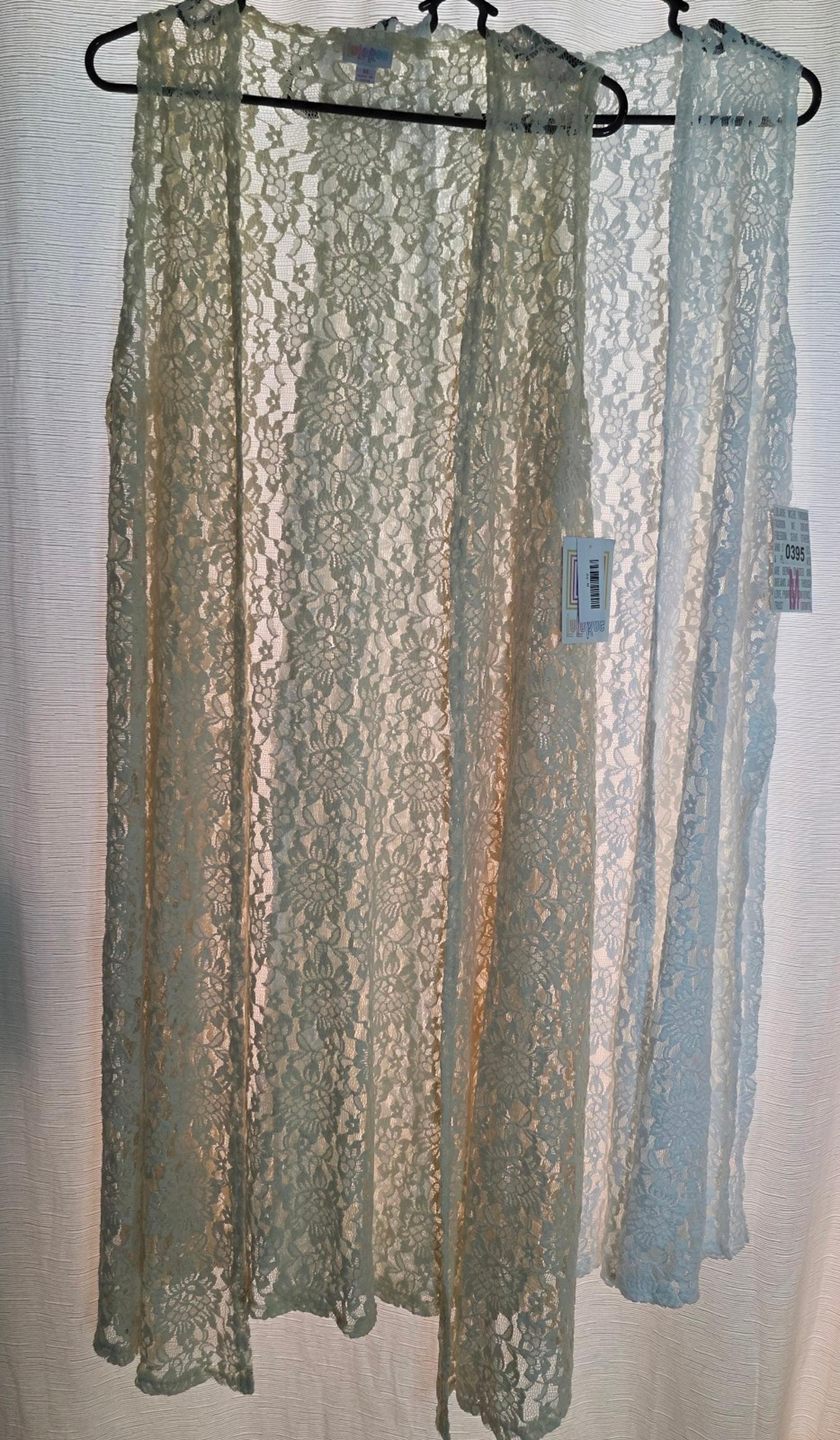 New Lularoe Joy Lace Vest White Cream Size M