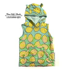 Purl Lamb 2T-3T Sleeveless Lemon Hoodie Sweatshirt