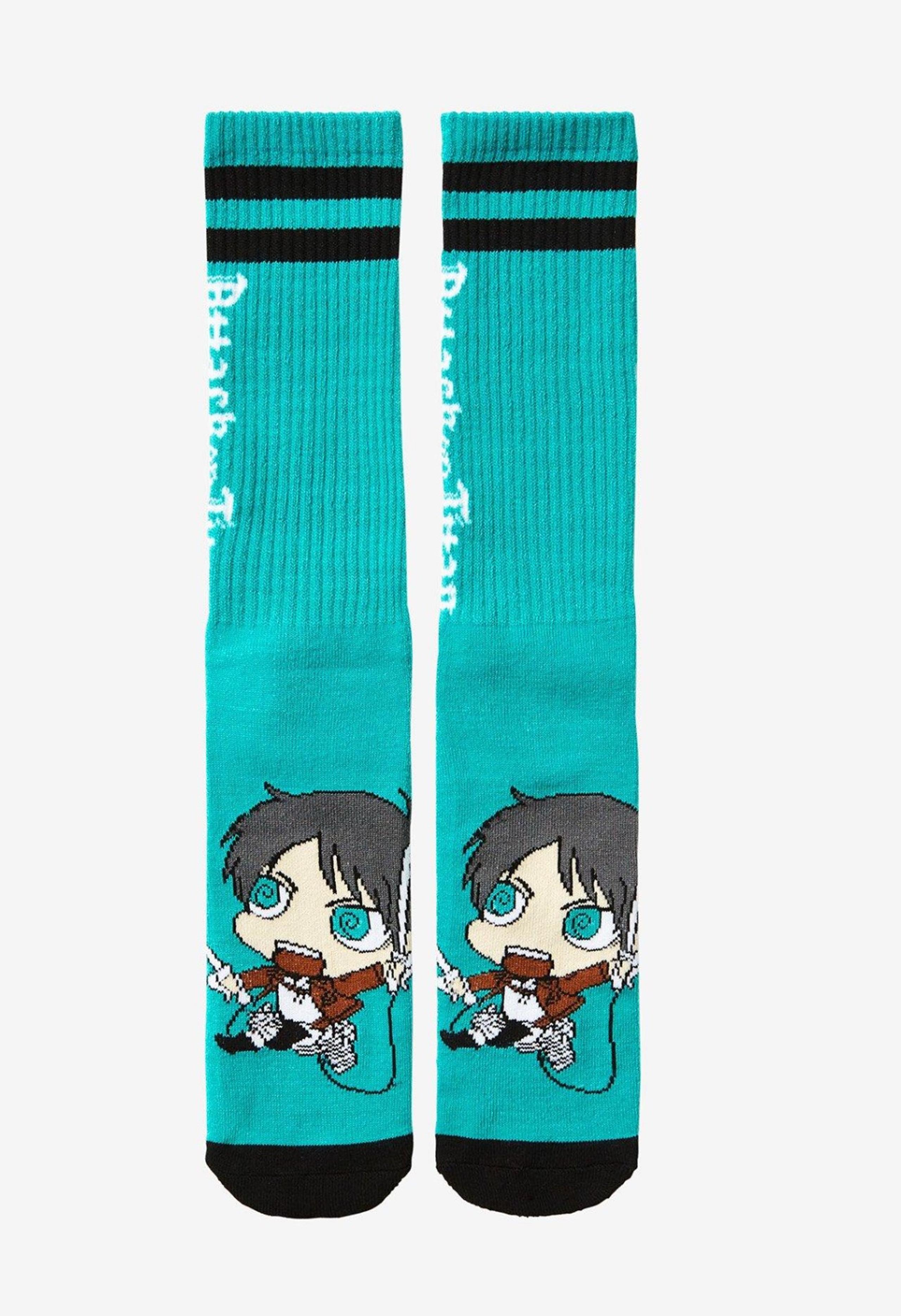 Attack on Titan Eren Chibi Crew Socks