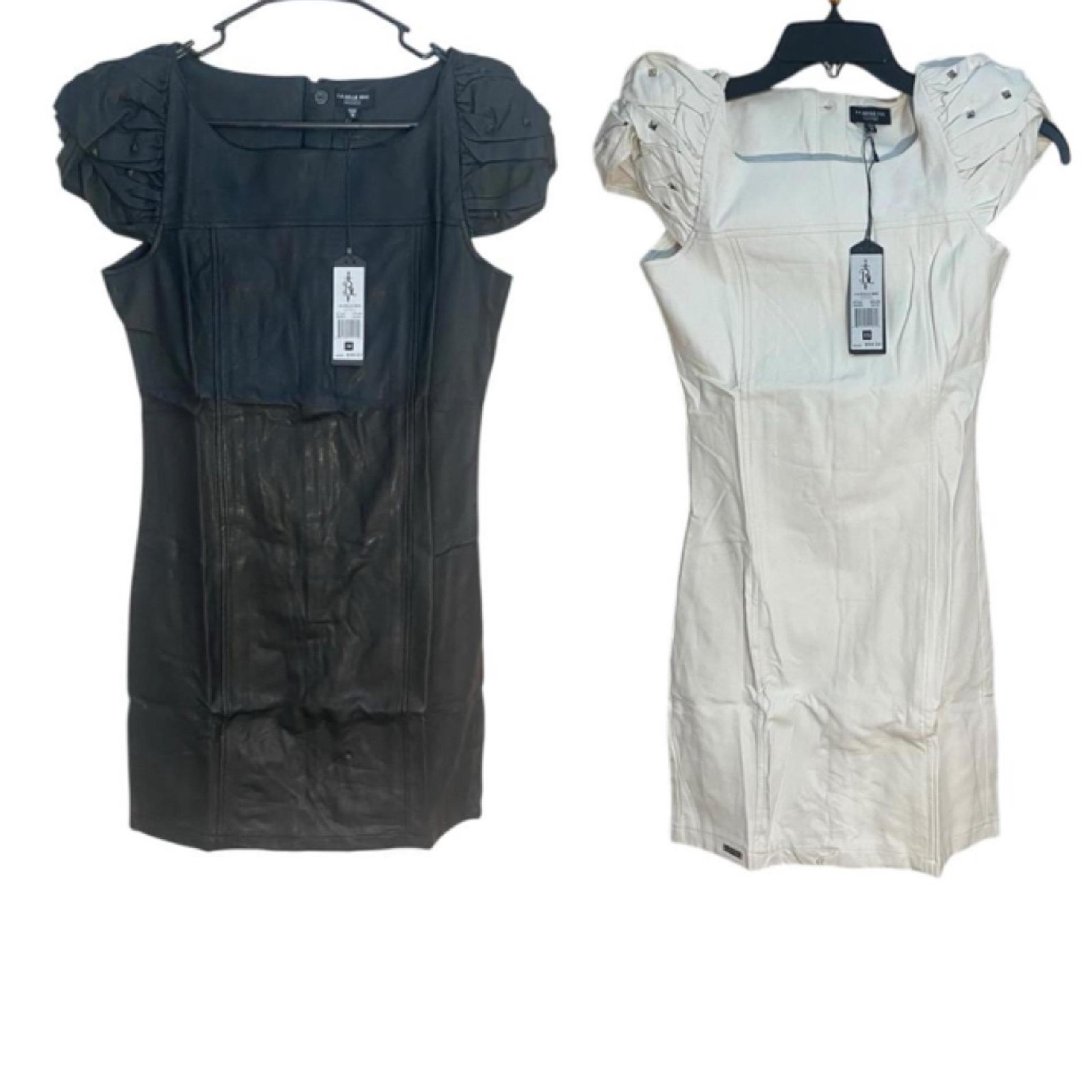 NWT Labelle Roc White Dress Vegan Leather: various sizes in Black and White