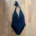 we wore what - navy blue brooklyn halter top swimsuit - women's size M