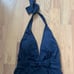 we wore what - navy blue brooklyn halter top swimsuit - women's size M
