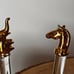 5 pc set Set Vintage Crystal Glass Knife Rests