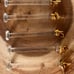 5 pc set Set Vintage Crystal Glass Knife Rests