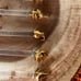 5 pc set Set Vintage Crystal Glass Knife Rests