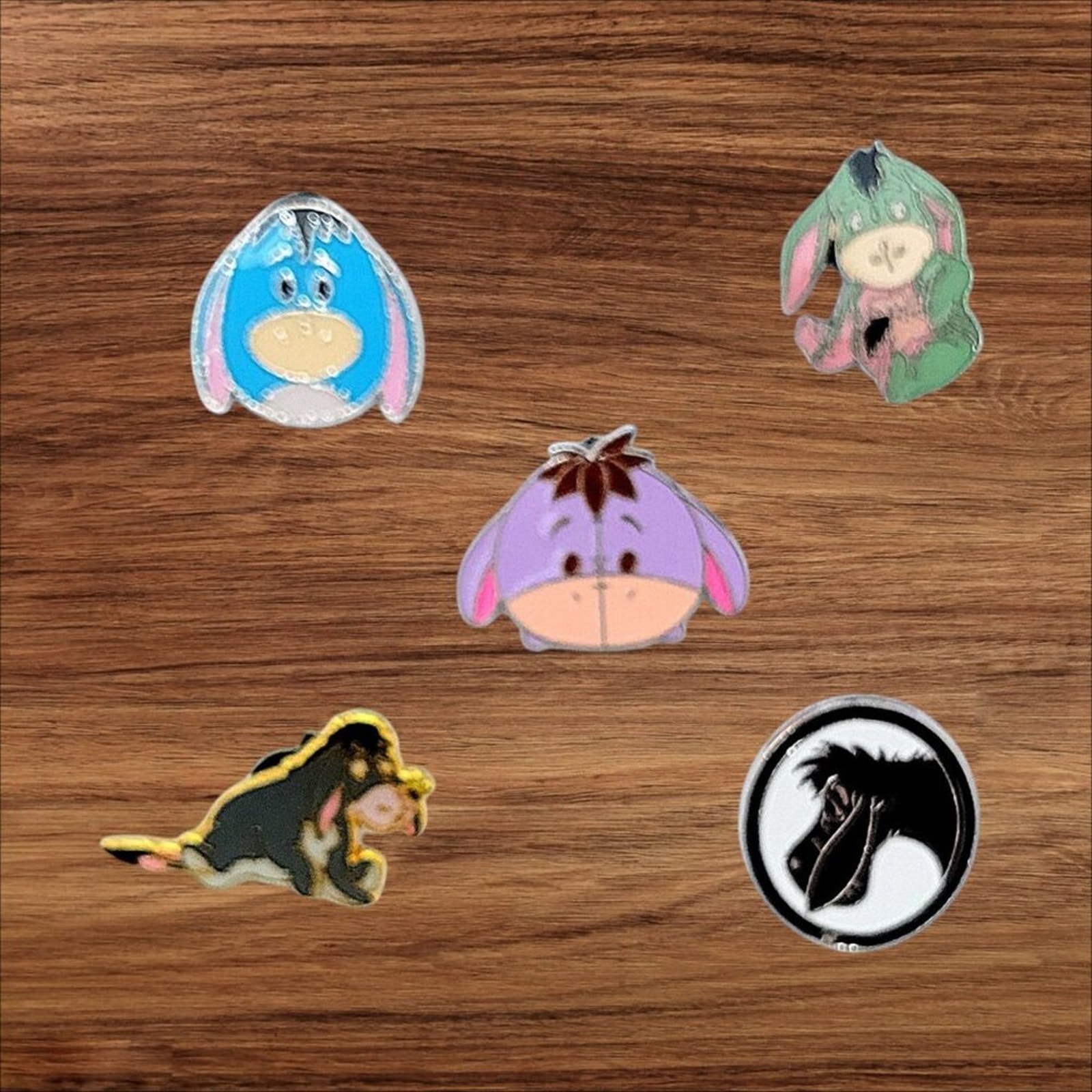 5 Eeyore Winnie the Pooh Disney Parks Trading Pins, Plus 2 Bonus Pins