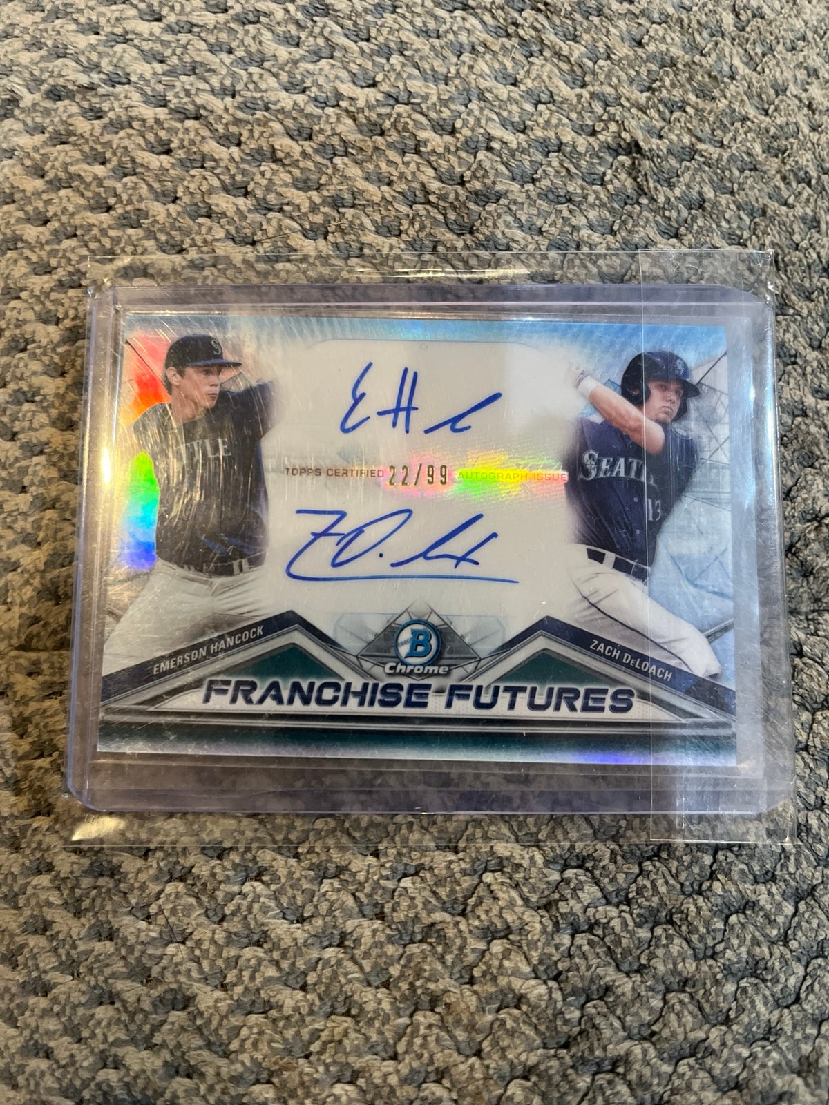 2020 Bowman Draft Franchise Futures Dual /99 Emerson Hancock Zach DeLoach Auto