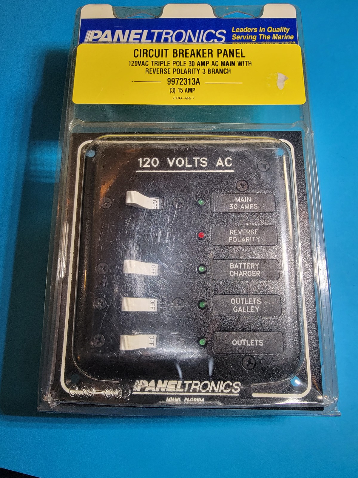 Paneltronics Breaker Panel 9972313a black