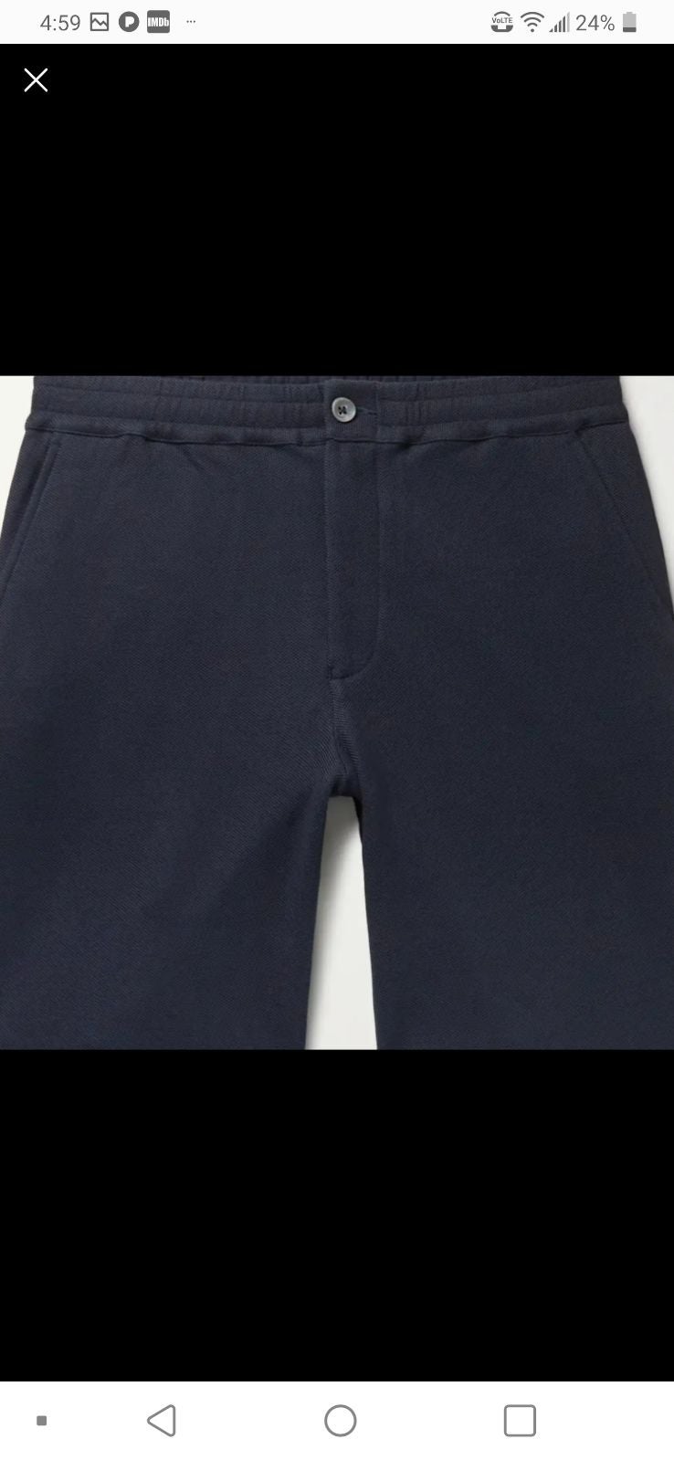 Club Monaco. Textural Pique Shorts Tricot , Navy/BleuMarine, XL
