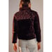 NWT Anthropologie Vera Sequined Velvet Puffer Jacket Wine Burgundy Small