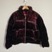NWT Anthropologie Vera Sequined Velvet Puffer Jacket Wine Burgundy Small