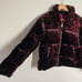 NWT Anthropologie Vera Sequined Velvet Puffer Jacket Wine Burgundy Small