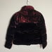 NWT Anthropologie Vera Sequined Velvet Puffer Jacket Wine Burgundy Small