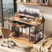 Versatile Computer Desk, 55 Office Desk with Monitor Shelf, Dual Tiers