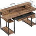Versatile Computer Desk, 55 Office Desk with Monitor Shelf, Dual Tiers