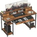 Versatile Computer Desk, 55 Office Desk with Monitor Shelf, Dual Tiers