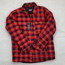 Bass Outdoor Mens Mission Plaid Puffer Jacket S